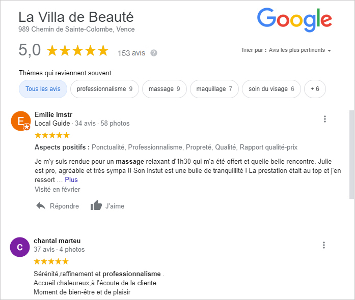 Avis Google